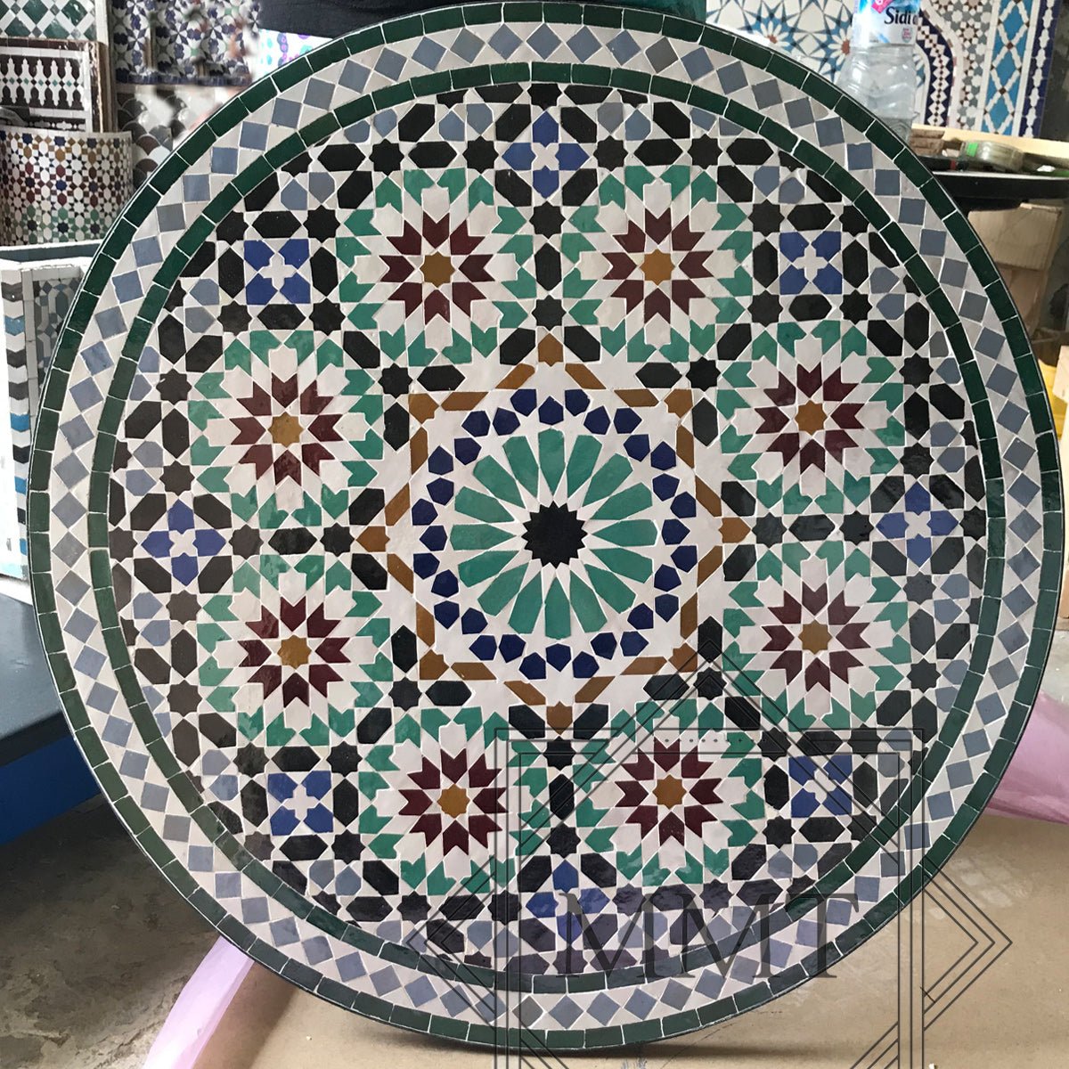 Sixteen Pointed Mosaic Table Top 1915 - My Moroccan Tile