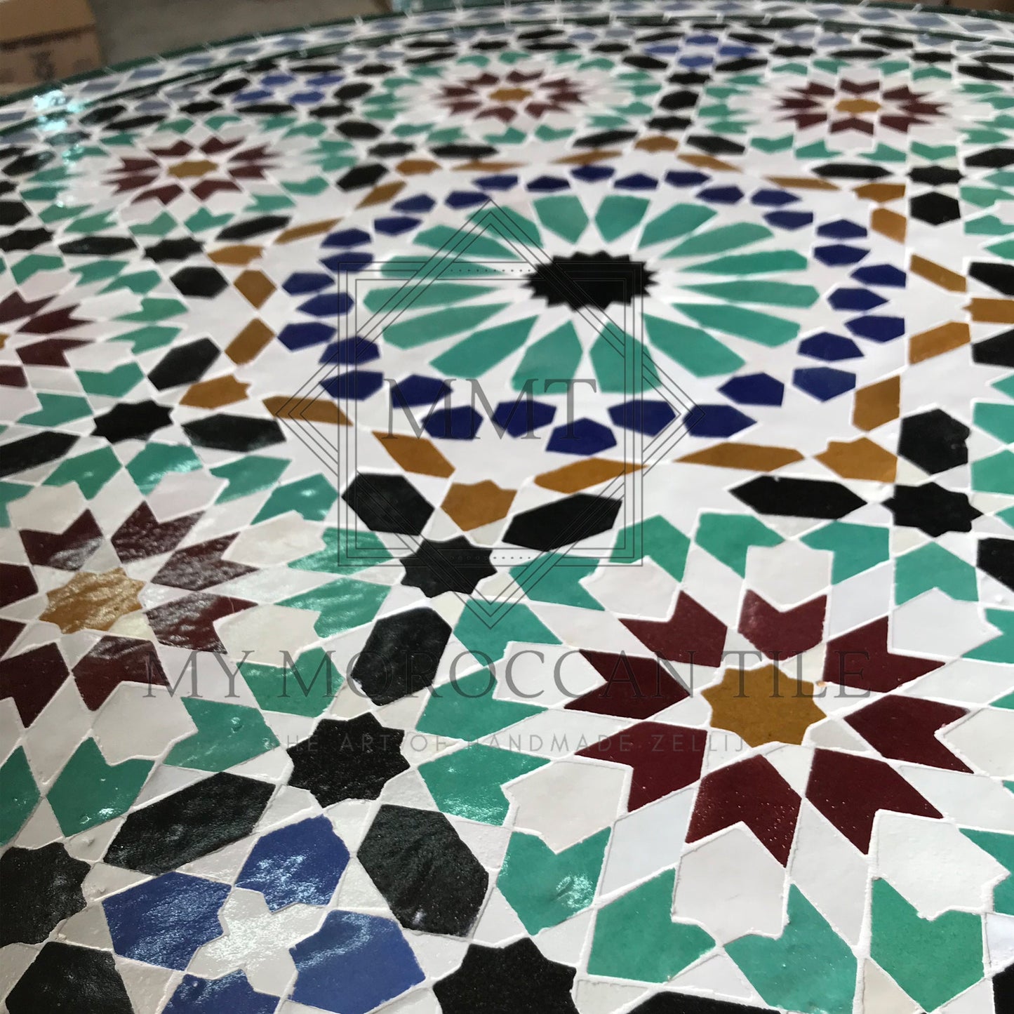 Sixteen Pointed Mosaic Table Top 1915 - My Moroccan Tile