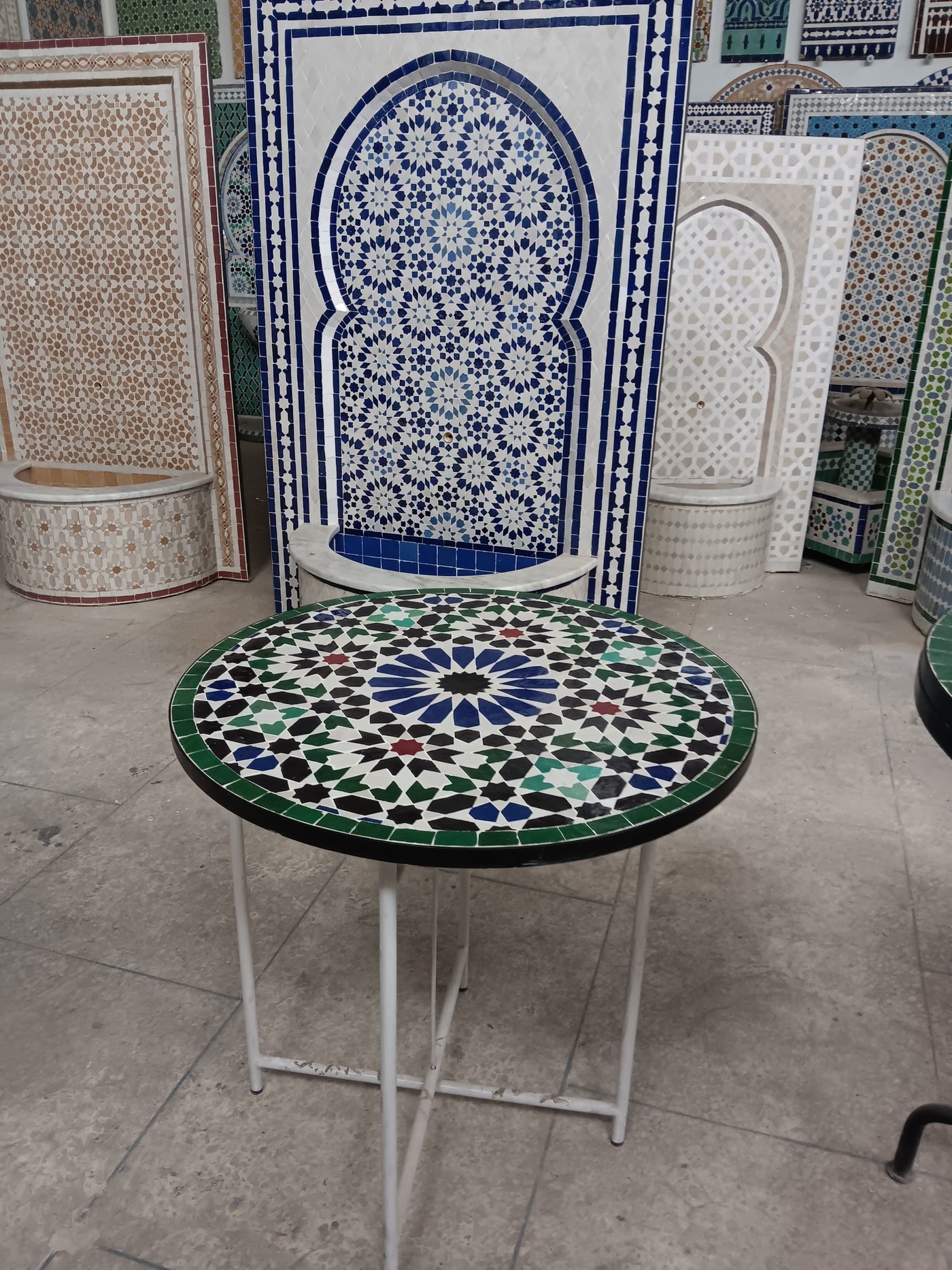 Tables en mosaïque Moroccan tile collection