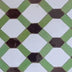 Riad Garden Moroccan mosaic tile — coriander green, aubergine and white octagon zellij — My Moroccan Tile