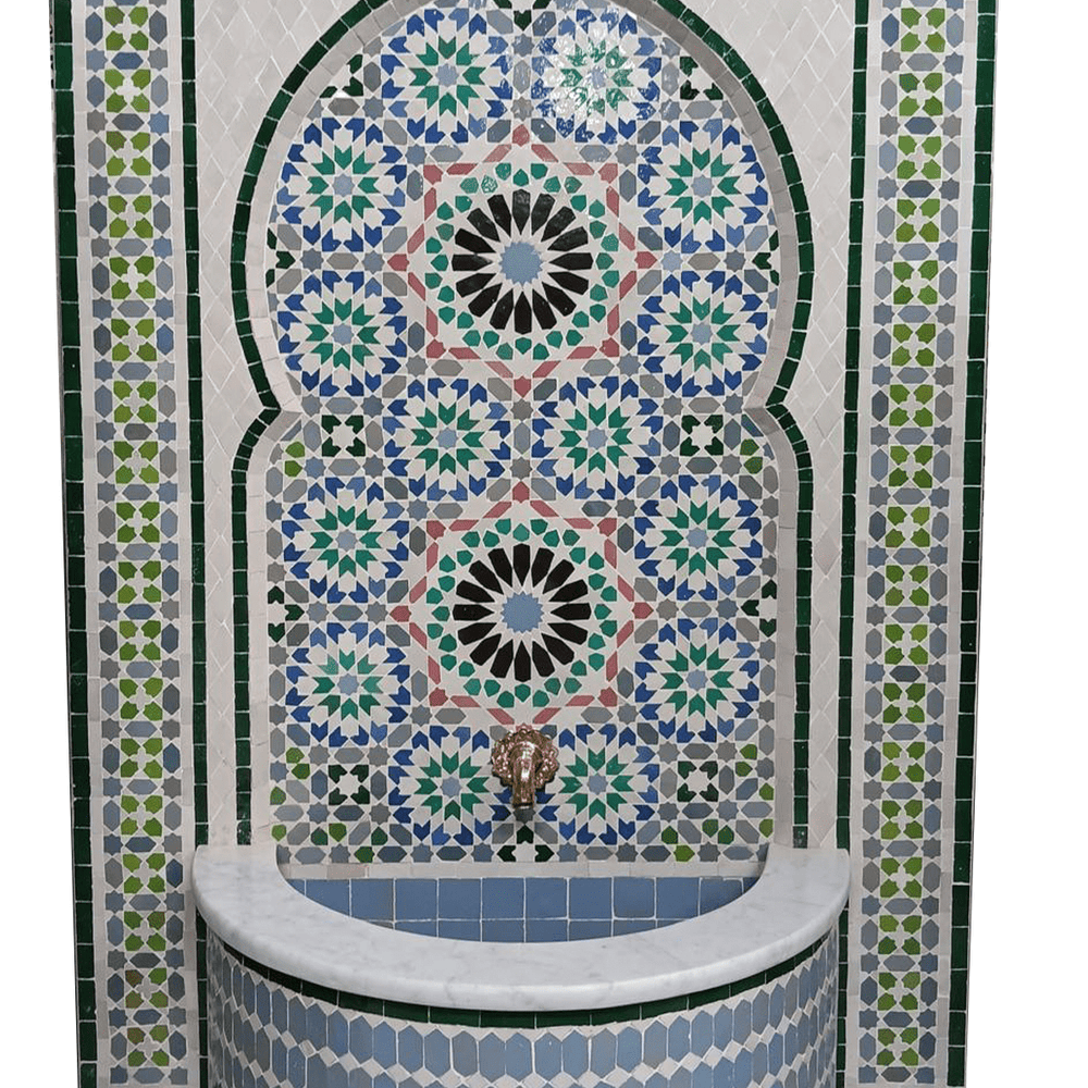 Mosaic Wall Fountain Star Medina Nouvelle - My Moroccan Tile