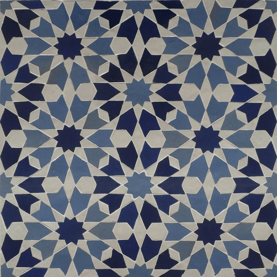 Ten pointed star Alhambra mosaic - My Moroccan Tile