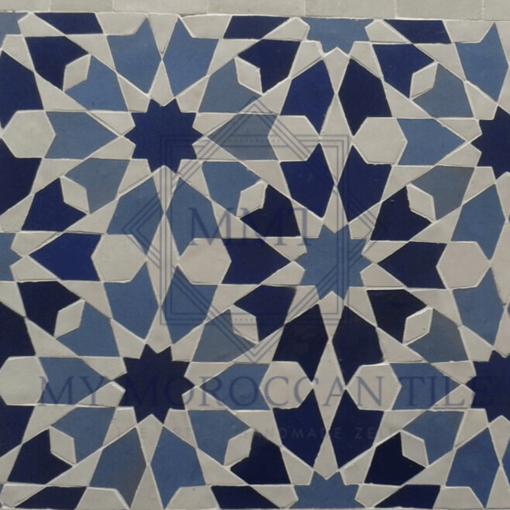 Ten pointed star Alhambra mosaic - My Moroccan Tile